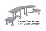 Swing Over Bench Connected with 45 Connector